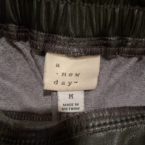 A New Day Black Faux Leather pants - Picture 2 of 3